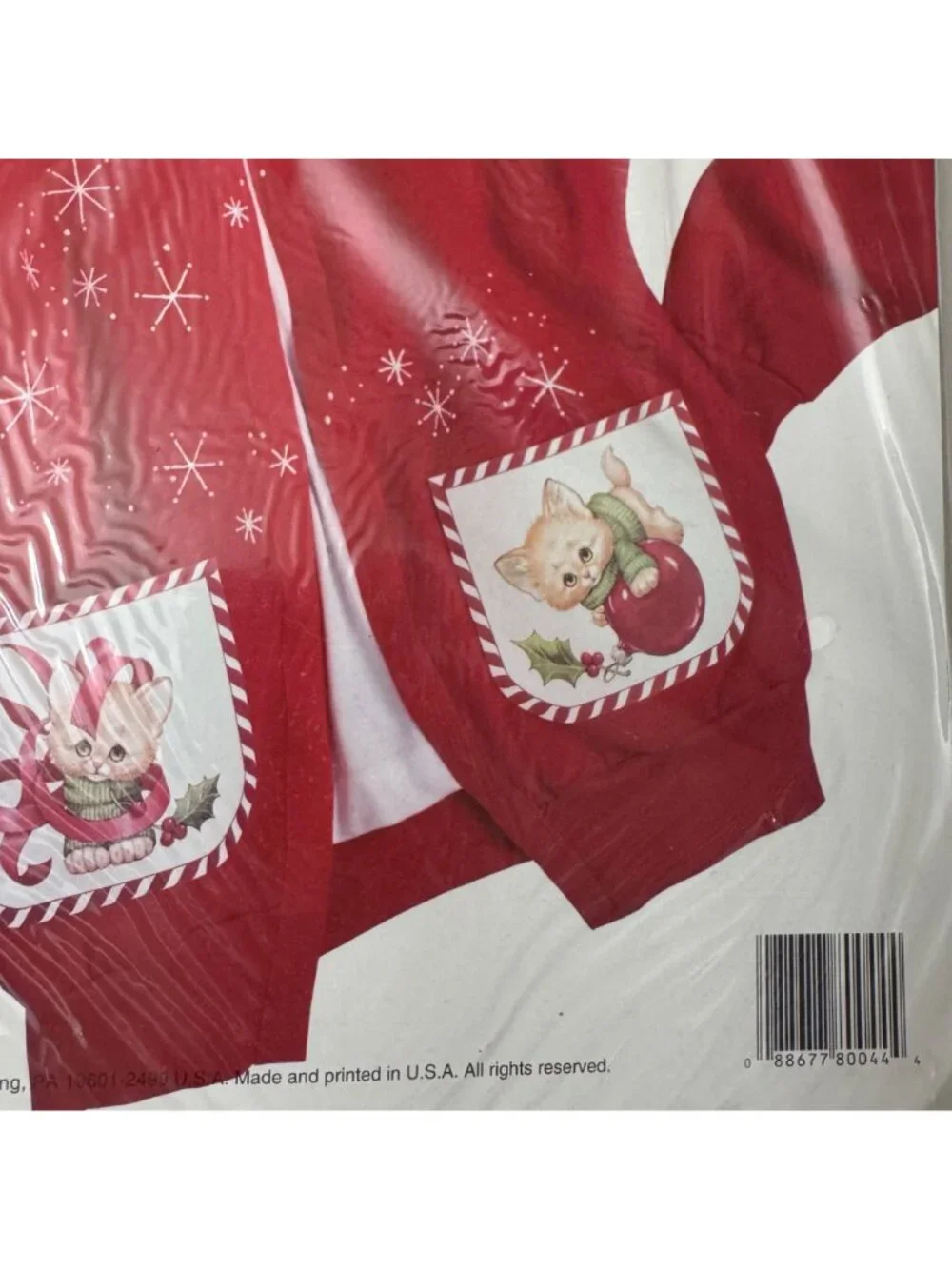 Dimensions Festive Felines Iron-On Transfer Kit Holiday Fashion 1992 Cats Kitten - Picture 7 of 8